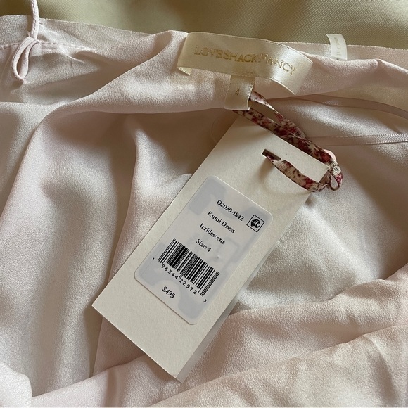 NEW! LoveShackFancy- Kumi Sequin Statement Dress Pink Iridescent Size Small - Picture 15 of 16